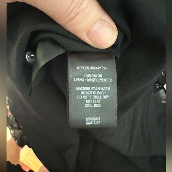 Sanctuary Smocked Black Floral Midi Dress, Women’s Size Small - Picture 12 of 14